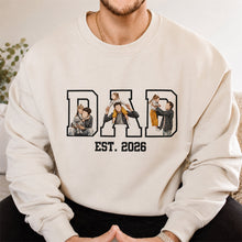 Load image into Gallery viewer, Personalized Embroidered Sweatshirt Custom Photo Gift for Dad

