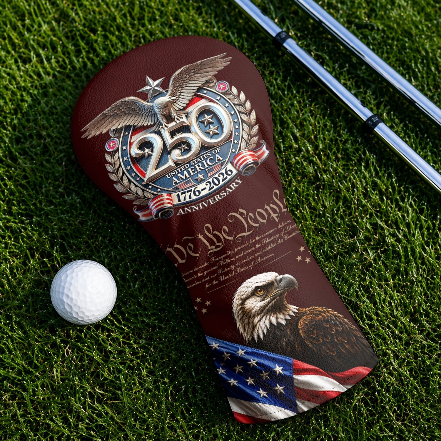 Personalized Golf Head Cover 250th Anniversary Golf Gift