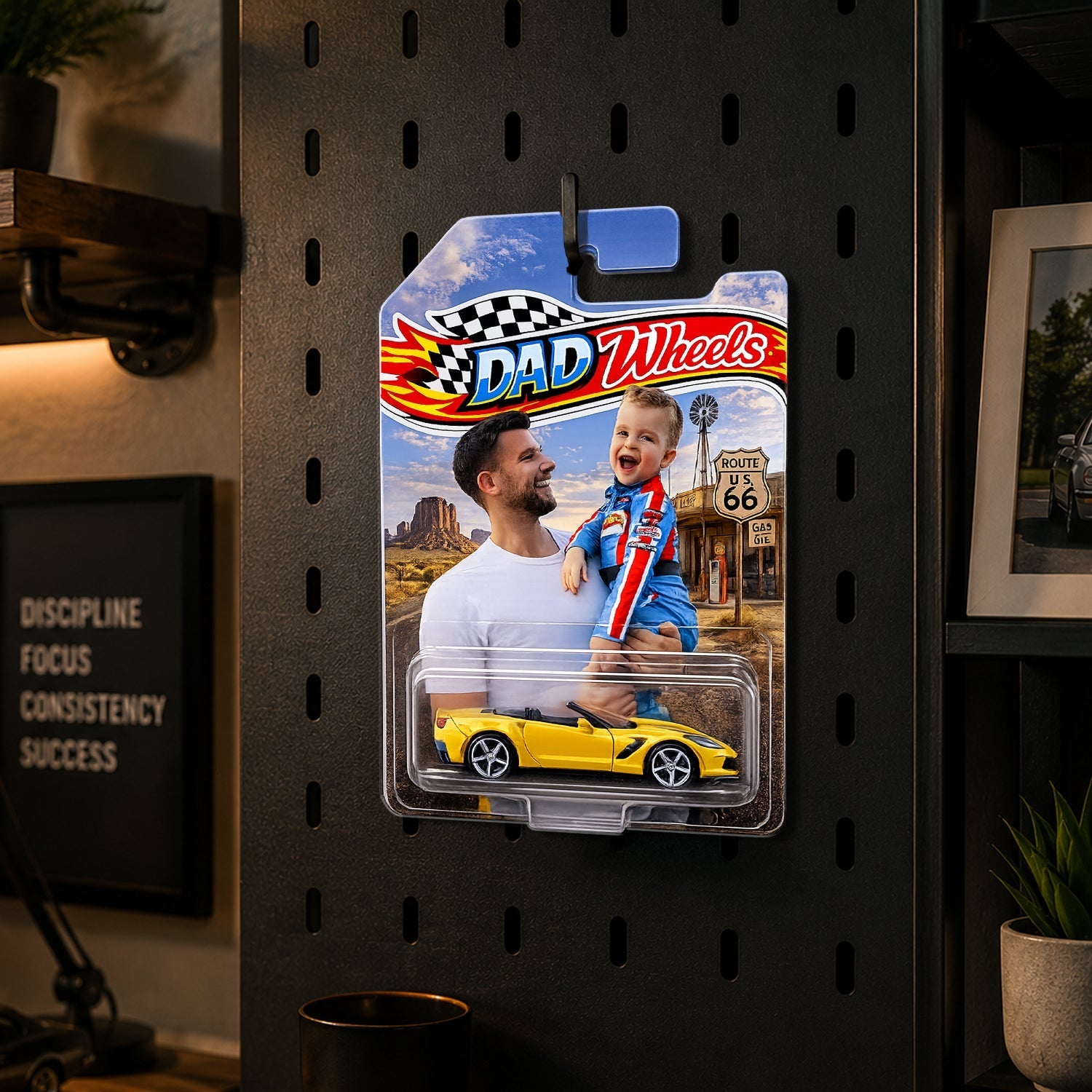 Personalized Photo Road Route 66 Diecast Car Gift for Dad
