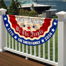 Load image into Gallery viewer, Personalized 250th Independence Day Family Flag Custom Name Gift
