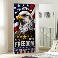Load image into Gallery viewer, Personalized 250 Years Freedom Eagle Door Cover Gift

