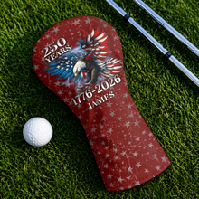Load image into Gallery viewer, Personalized Golf Head Cover American Eagle 250th Anniversary Gift for Dad
