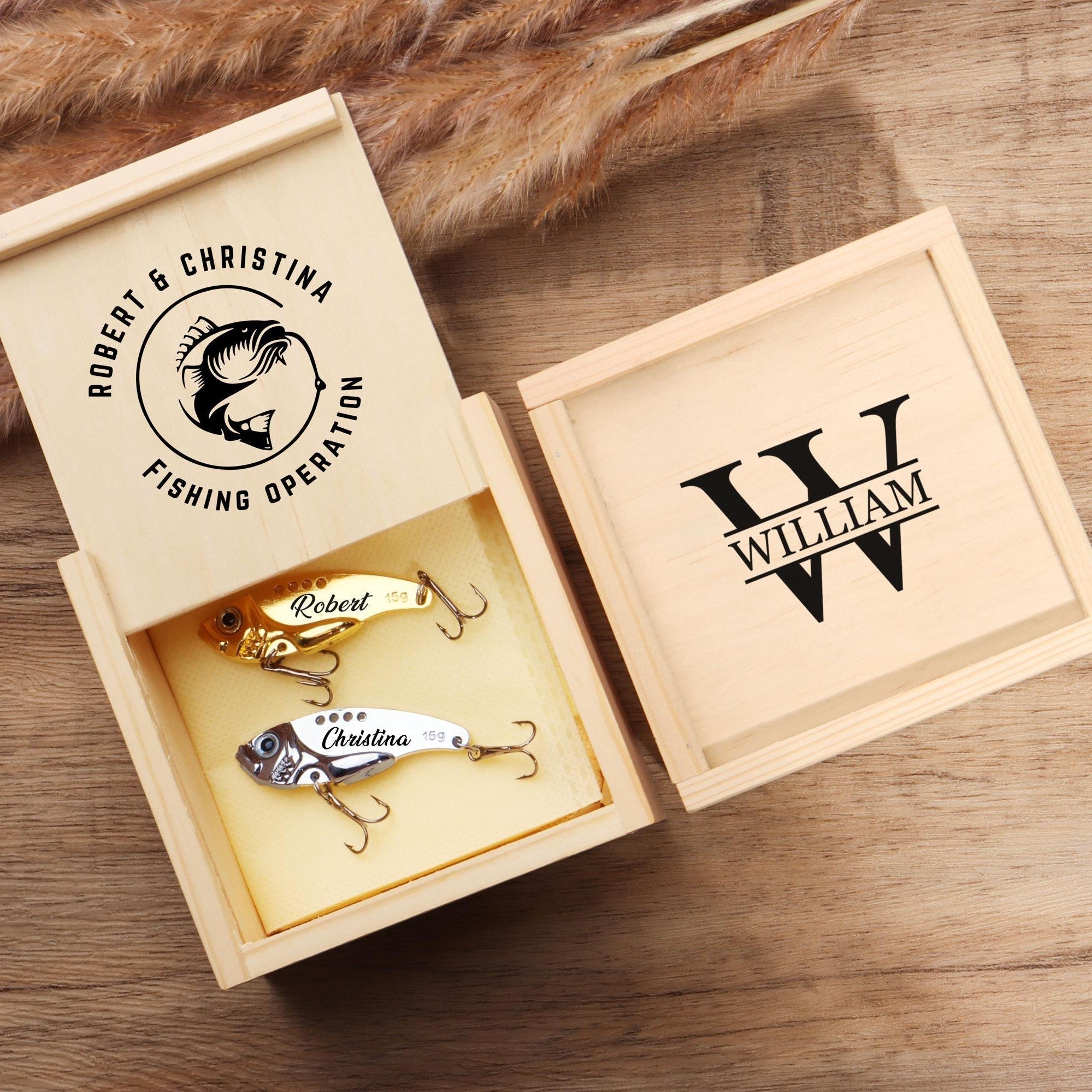 Personalized Engraved Fishing Lure Gift for Dad - Custom Name