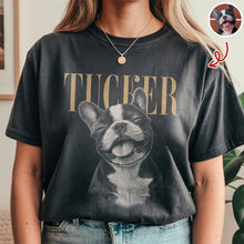 Load image into Gallery viewer, Custom Pet Face Comfort Shirt Vintage Style Gift for Dog Dad
