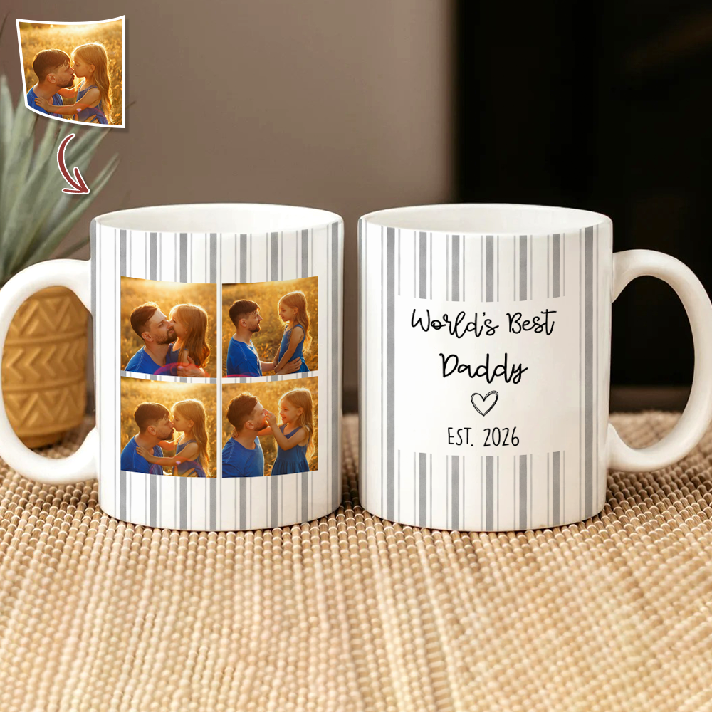 Personalized Photo Mug Gift for Dad Custom Design Father's Day