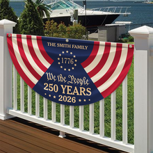 Load image into Gallery viewer, Personalized We The People Family Name Flag 4th of July Gift
