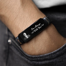 Load image into Gallery viewer, Personalized Memorial Bracelet with Photo Custom Engraving Gift for Dad

