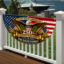 Load image into Gallery viewer, Personalized USA Flag Custom Family Name Gift for 4th of July
