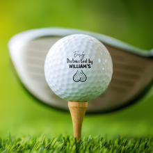 Load image into Gallery viewer, Personalized Golf Ball Easily Distracted By Golf Humor Gift for Dad
