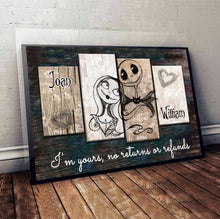 Load image into Gallery viewer, Personalized Couple Canvas Art Custom Name Gift for Anniversary
