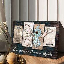 Load image into Gallery viewer, Personalized Couple Ohana Canvas Print Custom Names Gift
