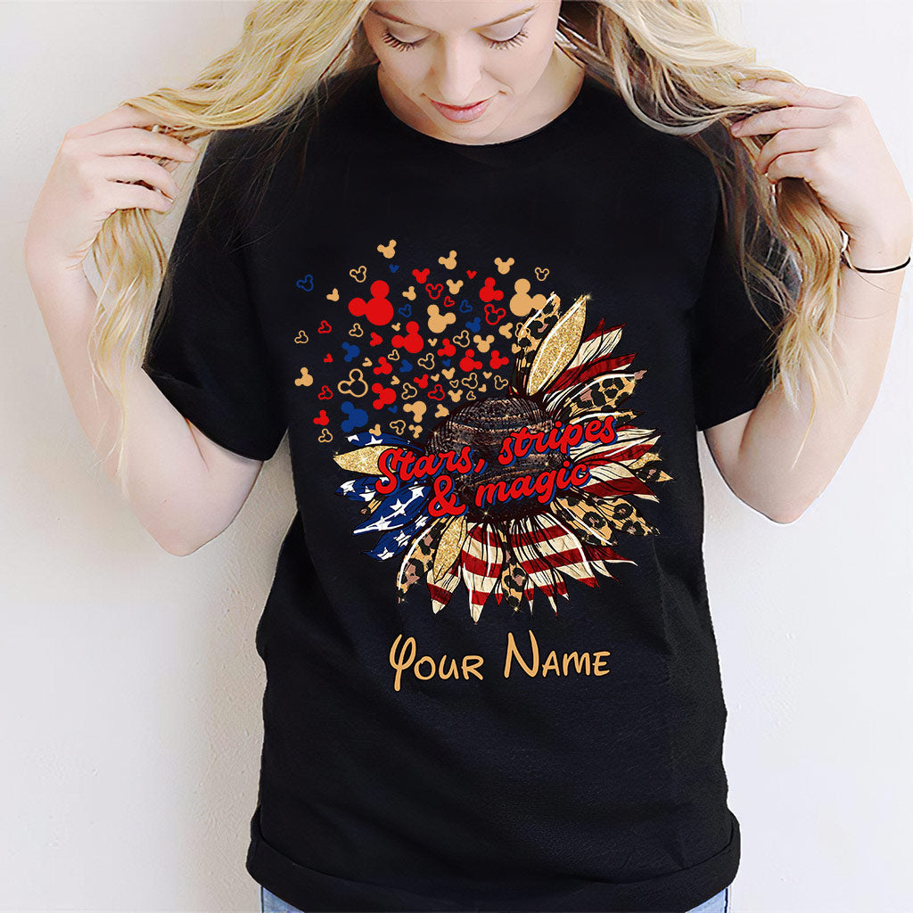 Personalized Independence Day T-Shirt & Hoodie with American Flag Design