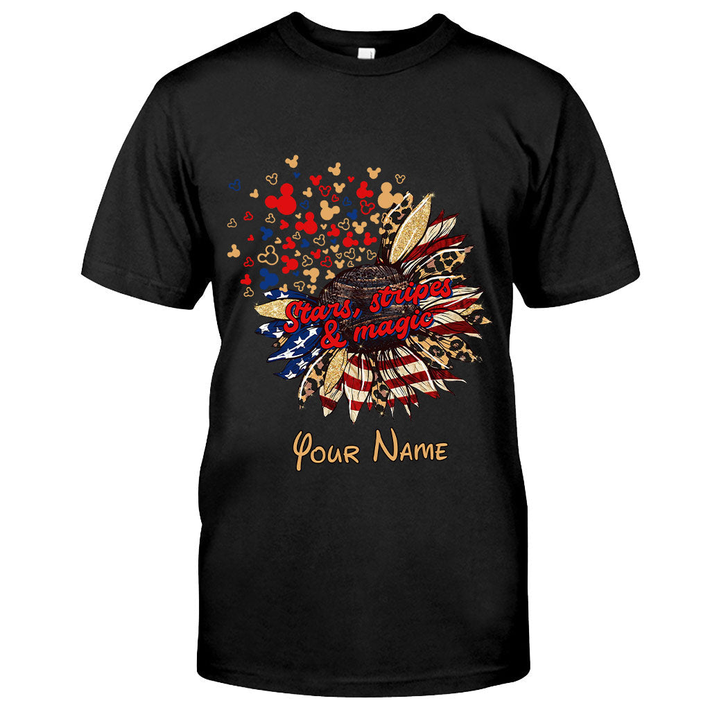 Personalized Independence Day T-Shirt & Hoodie with American Flag Design