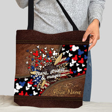 Load image into Gallery viewer, Personalized Independence Day Tote Bag with American Flag Design

