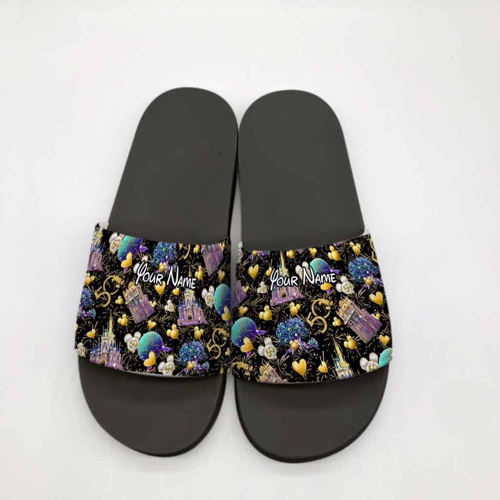 Personalized Slide Sandals Custom Name for Beach & Home Gift