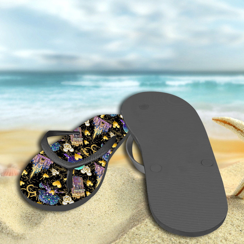 Personalized 50th Anniversary Mouse Flip Flops Custom Gift