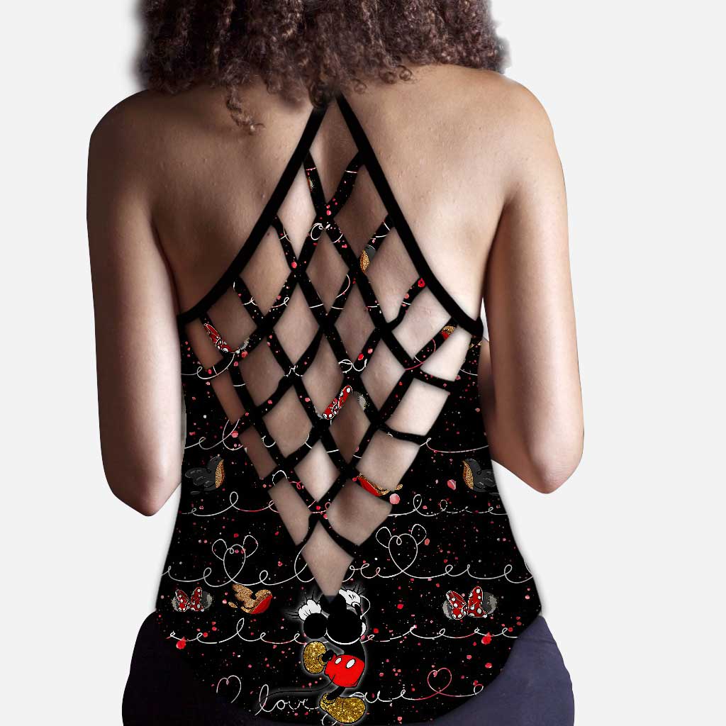 Personalized Mickey Mouse Ears Cross Tank Top Custom Name Gift