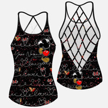 Load image into Gallery viewer, Personalized Mickey Mouse Ears Cross Tank Top Custom Name Gift
