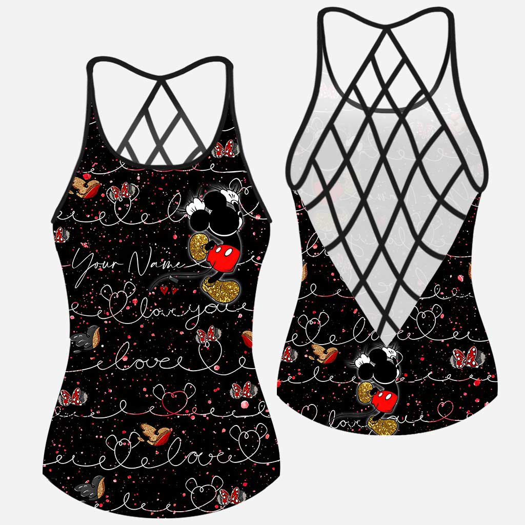 Personalized Mickey Mouse Ears Cross Tank Top Custom Name Gift