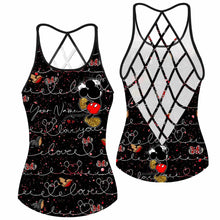 Load image into Gallery viewer, Personalized Mickey Mouse Ears Cross Tank Top Custom Name Gift
