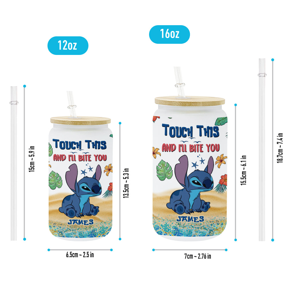 Personalized 16oz Can Glass with Straw Custom Name Gift Idea