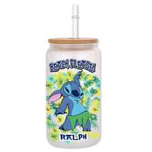 Load image into Gallery viewer, Personalized Ohana Can Glass with Straw Custom Name Gift

