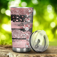 Load image into Gallery viewer, Personalized Pink Glitter Tumbler Custom Name Gift for Her
