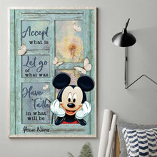 Load image into Gallery viewer, Personalized Canvas Wall Art with Mickey Mouse Custom Name Gift
