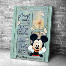 Load image into Gallery viewer, Personalized Canvas Wall Art with Mickey Mouse Custom Name Gift
