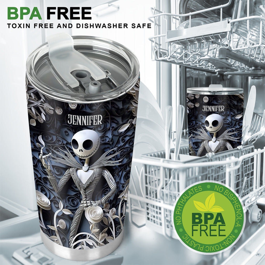 Personalized Nightmare Tumbler with 3D Effect for Halloween Gift