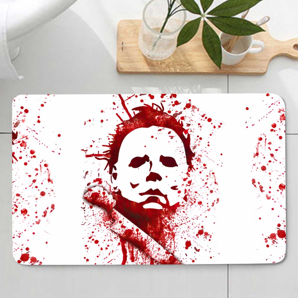 Personalized Halloween Bathroom Curtain & Mats Set for Spooky Decor