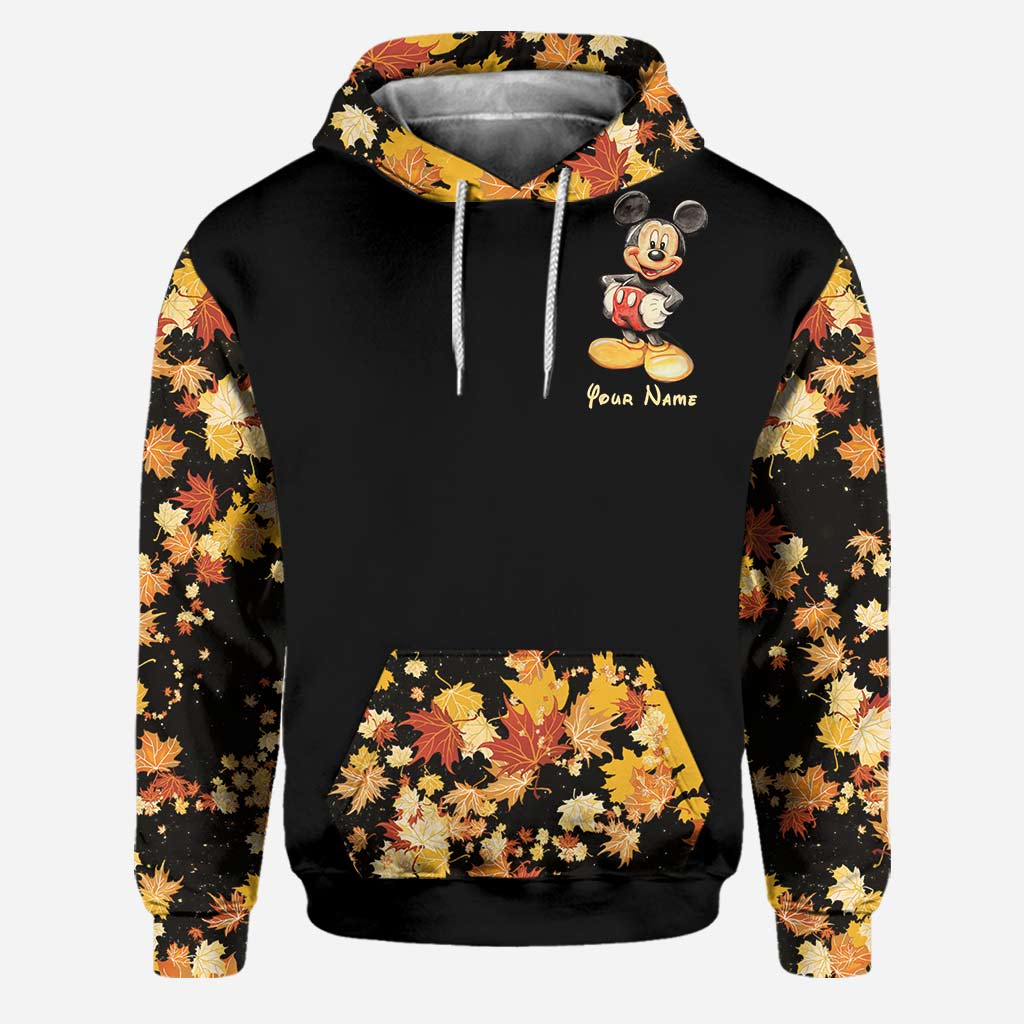 Personalized Hoodie and Leggings Set with Mouse Design, Fall Colors