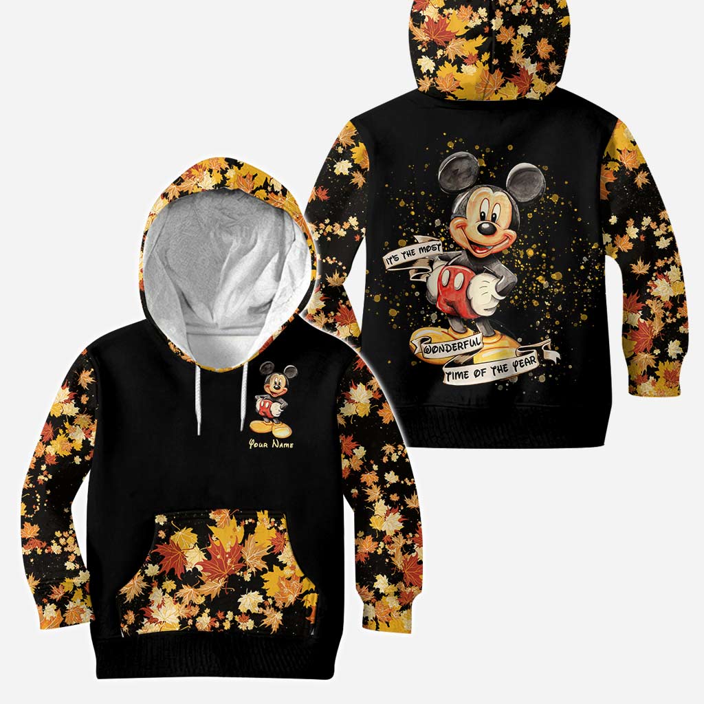 Personalized Hoodie and Leggings Set with Mouse Design, Fall Colors