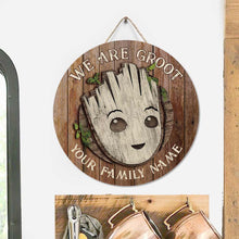 Load image into Gallery viewer, Personalized Round Wood Sign Custom Family Name Gift
