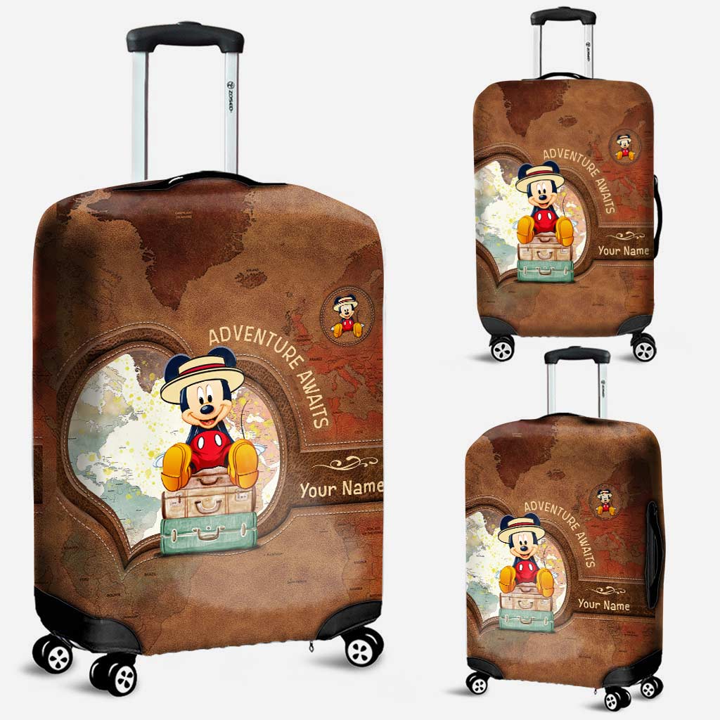 Personalized Mouse Luggage Cover Custom Name Travel Gift