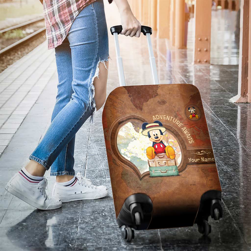 Personalized Mouse Luggage Cover Custom Name Travel Gift