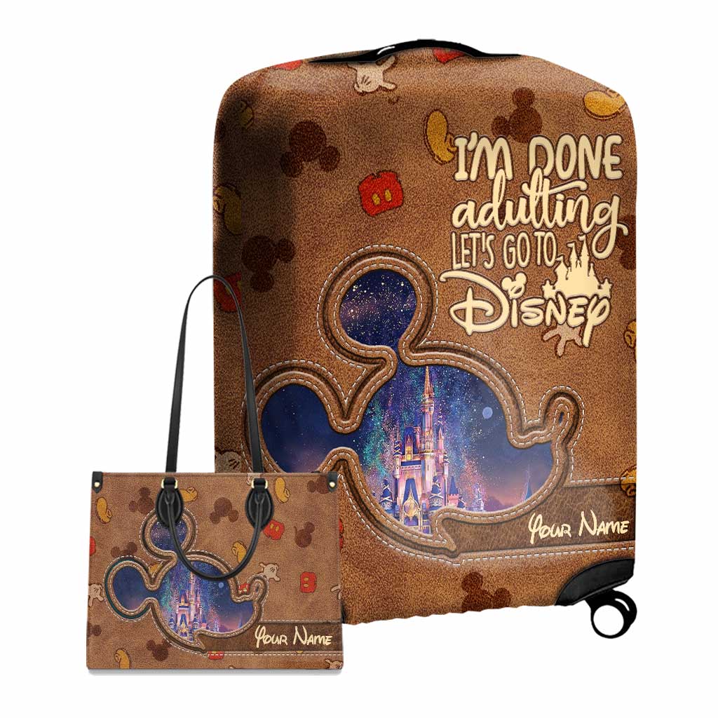 Personalized Leather Handbag & Luggage Cover Magic Ears Gift for Her