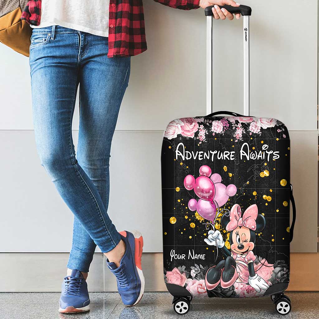 Personalized Minnie Mouse Luggage Cover Custom Name Gift for Kids