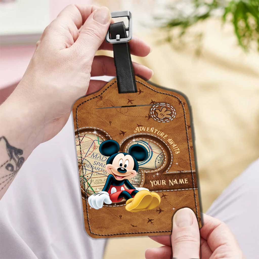 Personalized Leather Luggage Tag Custom Name Travel Gift