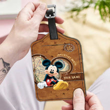 Load image into Gallery viewer, Personalized Leather Luggage Tag Custom Name Travel Gift
