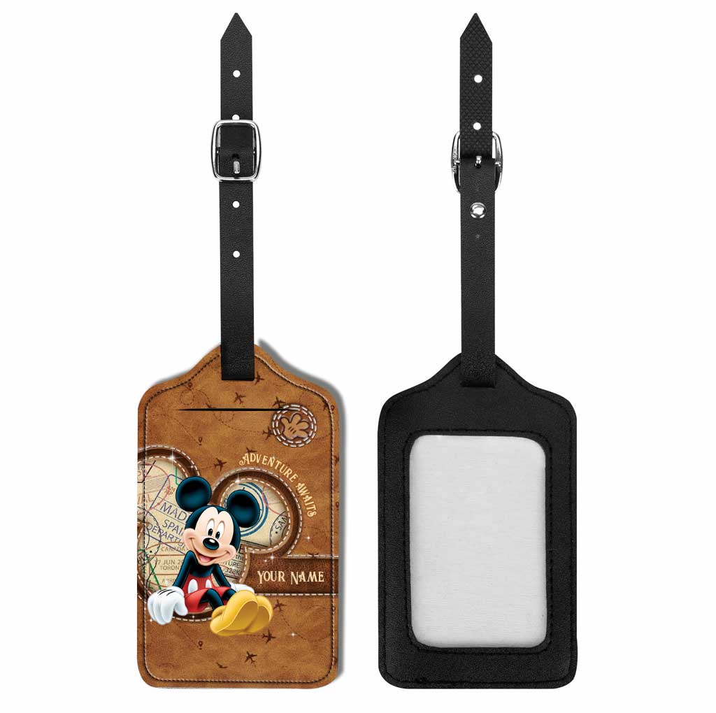 Personalized Leather Luggage Tag Custom Name Travel Gift