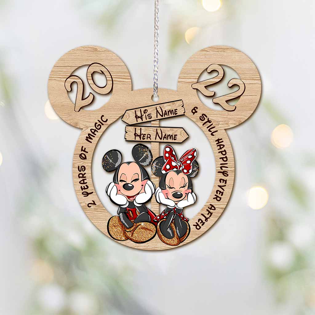 Personalized Mickey Mouse Christmas Ornament Custom Names Gift