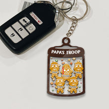 Load image into Gallery viewer, Personalized Grandpa Christmas Keychain Custom Family Names
