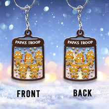 Load image into Gallery viewer, Personalized Grandpa Christmas Keychain Custom Family Names
