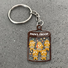 Load image into Gallery viewer, Personalized Grandpa Christmas Keychain Custom Family Names
