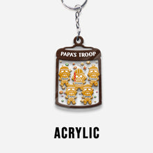 Load image into Gallery viewer, Personalized Grandpa Christmas Keychain Custom Family Names
