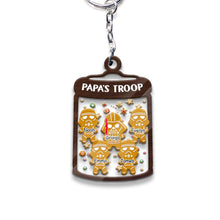 Load image into Gallery viewer, Personalized Grandpa Christmas Keychain Custom Family Names
