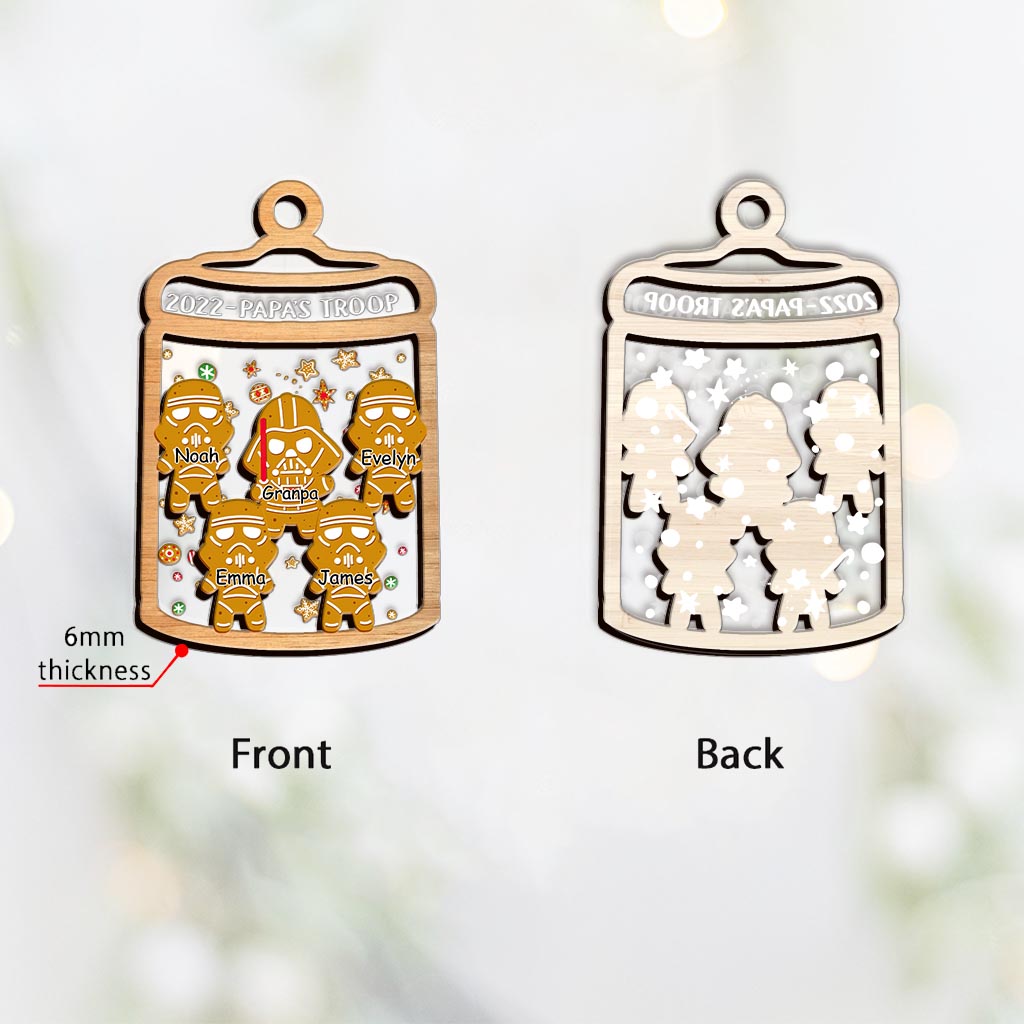 Personalized Christmas Grandpa Ornament with Family Names