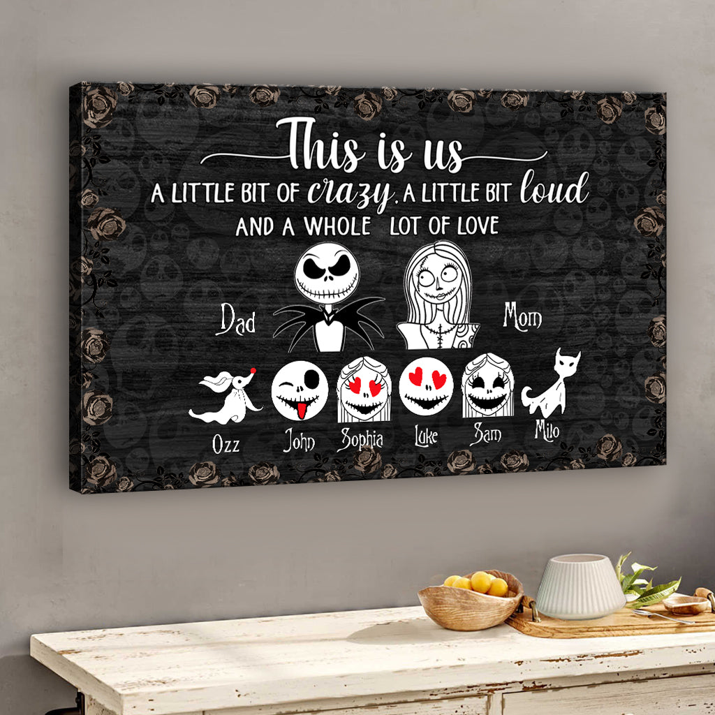 Personalized Nightmare Canvas Art Family Portrait Gift