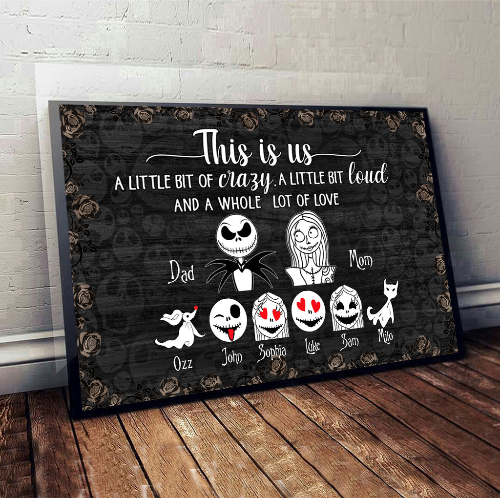 Personalized Nightmare Canvas Art Family Portrait Gift